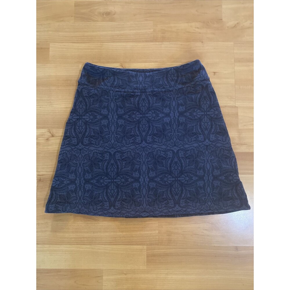Athleta Athletic Skirt Black Gray Print‎ Front Zip Pockets Shorts Size XS
